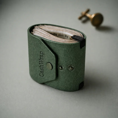 Vectoraa Magnetic Cash Wrap Wallet – Vegan Leather Band Wallet for Notes & Cards