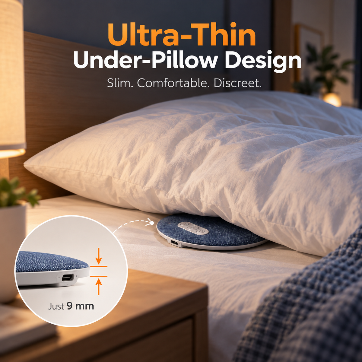 PillowSound™ — Under-Pillow Sleep Speaker